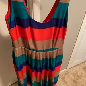 Multicolored striped dress